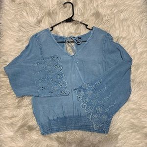 Soft light demin top